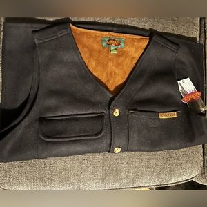 Men’s wool vest black brand new